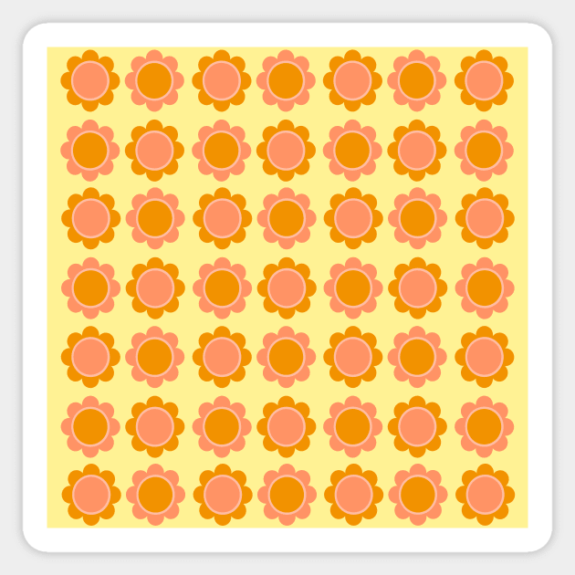 Flower pattern, retro, old Sticker by JPS-CREATIONS